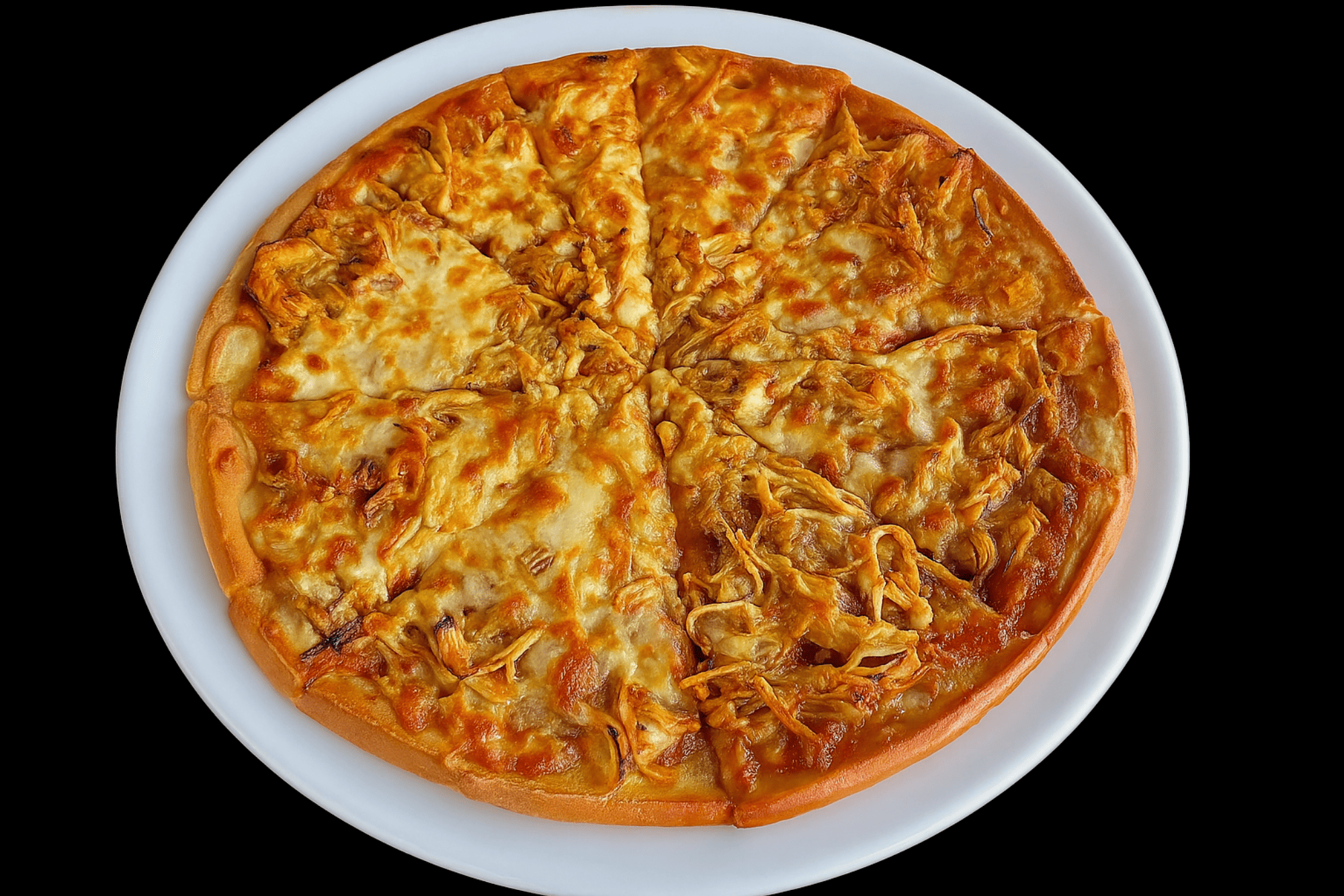 The pizza at Dingo Deli features a golden crispy base topped with fresh ingredients and rich cheese